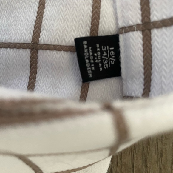 Sean John Mens White AndTan Mens Button-down Shirt. - Picture 2 of 3